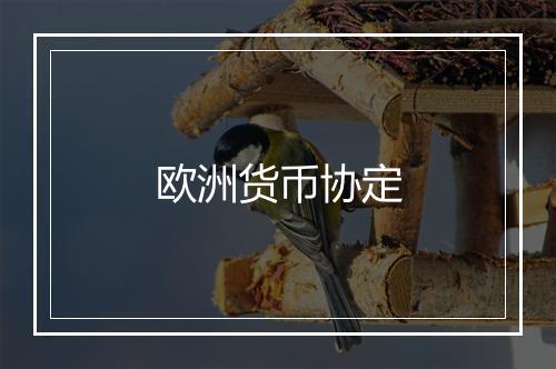 欧洲货币协定