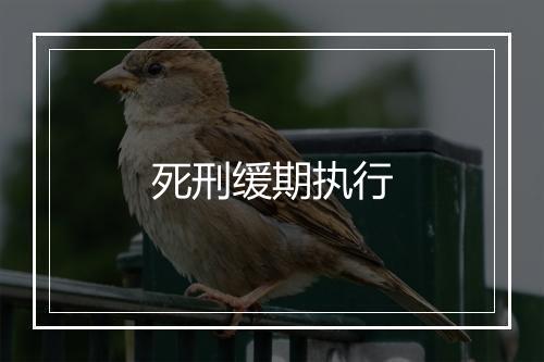 死刑缓期执行