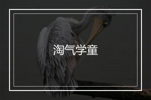 淘气学童