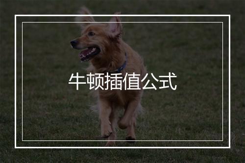 牛顿插值公式