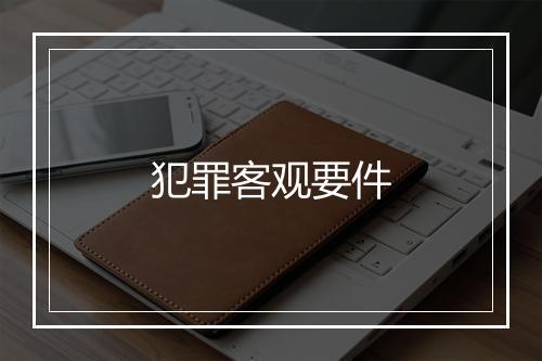 犯罪客观要件