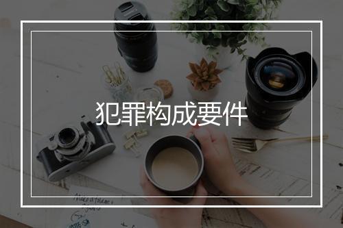 犯罪构成要件