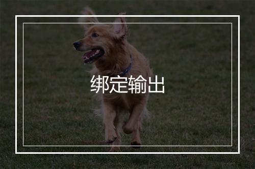 绑定输出