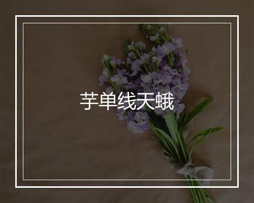 芋单线天蛾