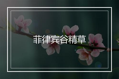 菲律宾谷精草