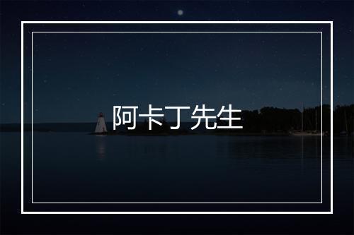 阿卡丁先生