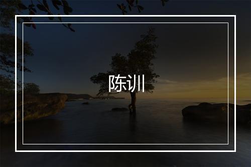 陈训