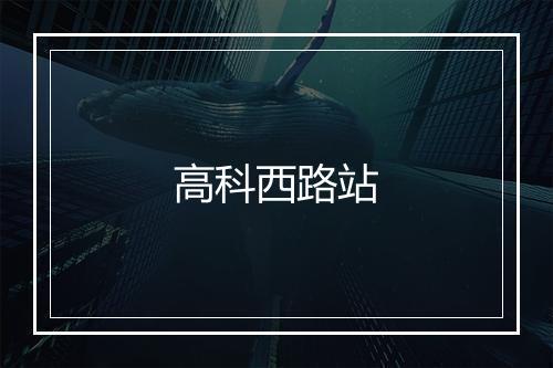 高科西路站