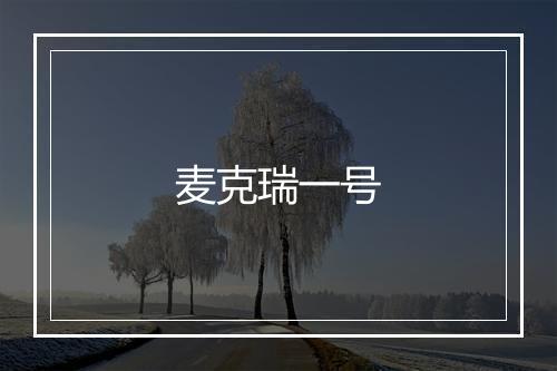 麦克瑞一号