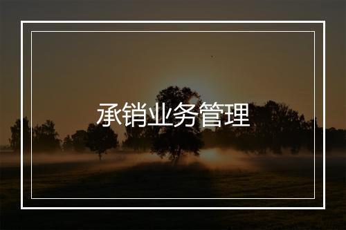 承销业务管理