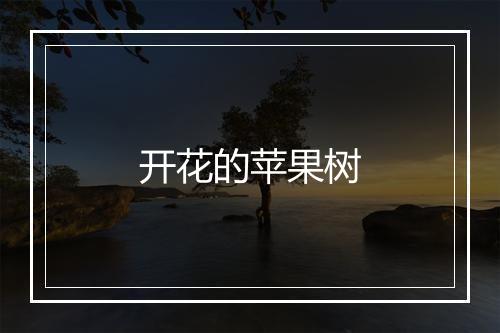 开花的苹果树