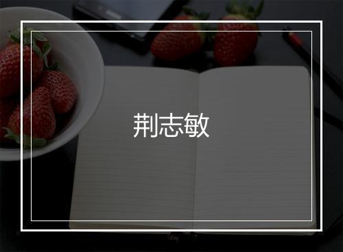 荆志敏